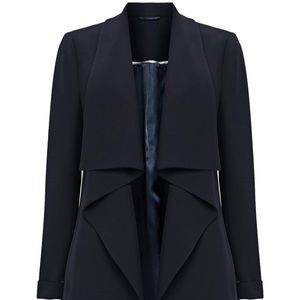 Navy Wallis waterfall coat